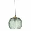 Bloomingville Hanglamp Groen Glas Met Motief