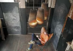 Graypants Drop26 Hanglamp Bruin Karton Ø36x65cm -LAMPEN Winkel graypants drop26 hanglamp bruin karton 36x65cm 1