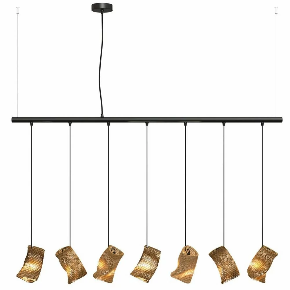 Graypants Moa Linear7 Hanglamp Bruin Ø15x126cm 1 Graypants Moa Linear7 Hanglamp Bruin Ø15x126cm