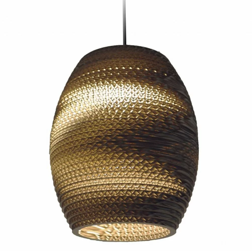 Graypants Oliv Hanglamp Bruin Karton Ø19x22cm 1 Graypants Oliv Hanglamp Bruin Karton Ø19x22cm