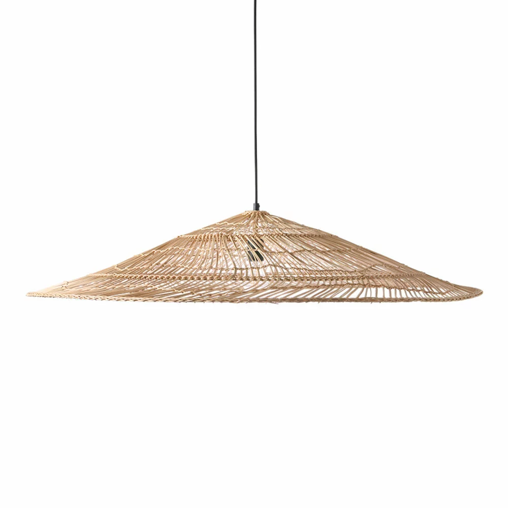 HKliving Rieten Hanglamp Triangle Xl - Naturel 2 HKliving Rieten Hanglamp Triangle Xl - Naturel - Afbeelding 2