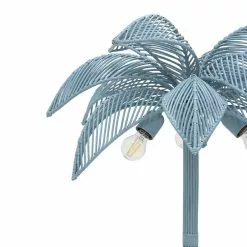 HKliving Wicker Palm Vloerlamp - Grijs/blauw -LAMPEN Winkel hkliving wicker palm vloerlamp grijs blauw 2