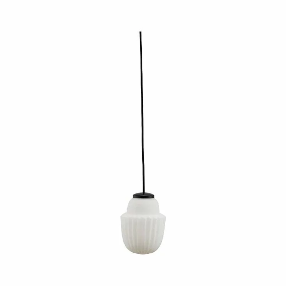 House Doctor Acorn Hanglamp Wit Glas Ø13,5cm 1 House Doctor Acorn Hanglamp Wit Glas Ø13,5cm