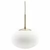 House Doctor Opal Hanglamp Messing Met Wit Glazen Kap