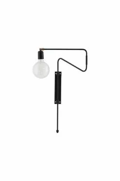 House Doctor Swing Wandlamp Zwart Metaal Messing