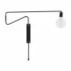House Doctor Swing Wandlamp Zwart Metaal Messing Verstelbaar