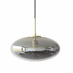 Hubsch Hanglamp Smoke Glas Messing