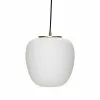 Hubsch Hanglamp Wit Glas Met Messing Detail