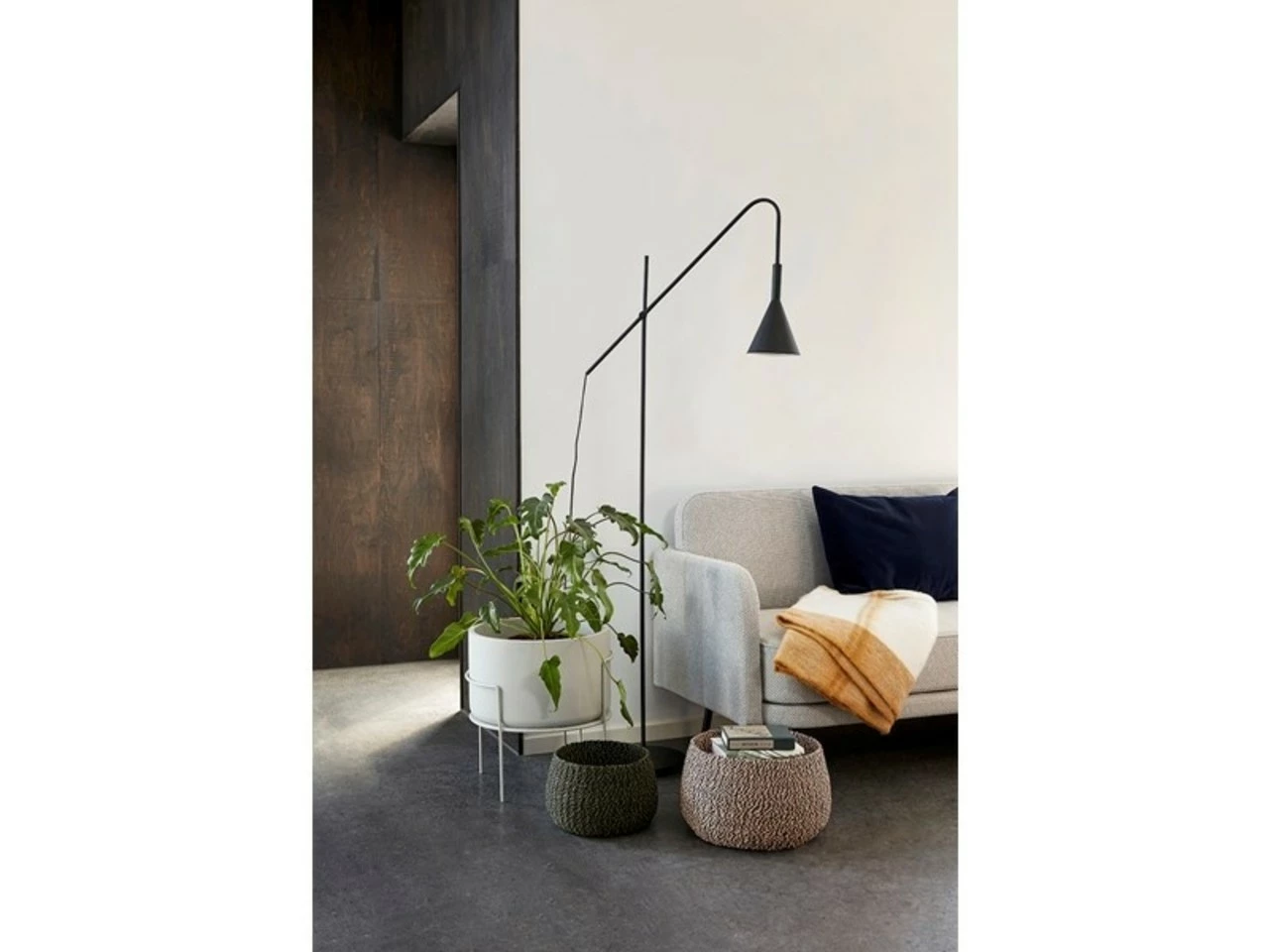 Hubsch Vloerlamp Metaal - Zwart 2 Hubsch Vloerlamp Metaal - Zwart - Afbeelding 2