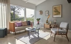 Hubsch Wandlamp Textiel Metaal - Zand/messing -LAMPEN Winkel hubsch wandlamp textiel metaal zand messing 4