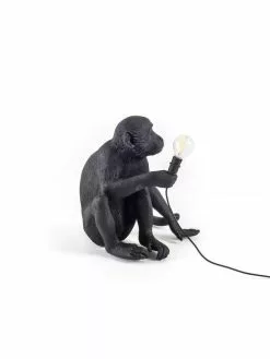 Seletti Monkey Lamp Sitting - Zwart -LAMPEN Winkel seletti monkey lamp sitting zwart 4