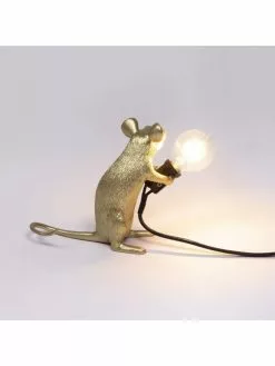 Seletti Mouse Lamp Mac - Goud -LAMPEN Winkel seletti mouse lamp mac goud 2