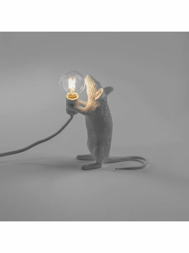 Seletti Mouse Lamp Standing - Wit 6 Seletti Mouse Lamp Standing - Wit - Afbeelding 6