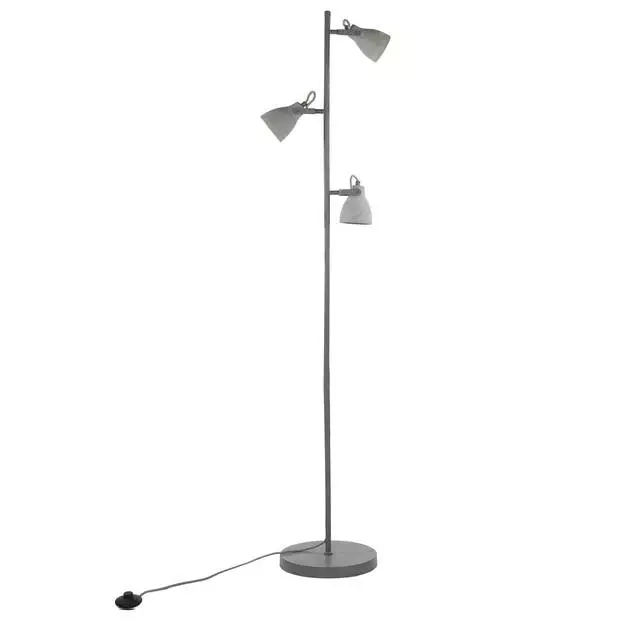 Beliani MISTAGO - Staande Lamp-Grijs-Staal 1 Beliani MISTAGO - Staande Lamp-Grijs-Staal