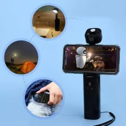 Aigostar Ebony - Multifunctionele LED Lamp 3-in1 - Zaklamp, Powerbank, Telefoonhouder - Zwart -LAMPEN Winkel 2238741 4ed8fb2a