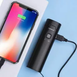 Aigostar Ebony - Multifunctionele LED Lamp 3-in1 - Zaklamp, Powerbank, Telefoonhouder - Zwart -LAMPEN Winkel 2238741 52dd9337