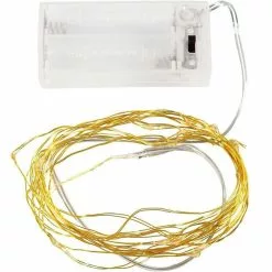 Merkloos Micro 20 Lamp LED Kerstverlichting Goud Op Batterijen - Lichtsnoeren -LAMPEN Winkel 2241564 1b4123a3
