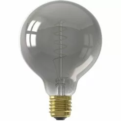 CALEX - LED Lamp - Globe - Filament G95 - E27 Fitting - Dimbaar - 4W - Warm Wit 2100K - Titanium