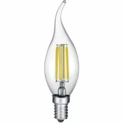 BES LED LED Lamp - Kaarslamp - Filament - Trion Kirza - 4W - E14 Fitting - Warm Wit 2700K - Dimbaar - Transparent Helder - Glas
