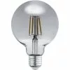 BES LED LED Lamp - Filament - Trion Globin - E27 Fitting - 6W - Warm Wit 3000K - Rookkleur - Aluminium