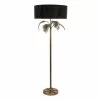 Clayre & Eef Vloerlamp Ø 60x165 Cm Goudkleurig Zwart Ijzer Rechthoek Staande Lamp Goudkleurig Staande Lamp