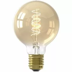 CALEX - LED Lamp - Globe - Filament G80 - E27 Fitting - Dimbaar - 4W - Warm Wit 2100K - Goud -LAMPEN Winkel 3360450 4768870f
