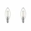 PHILIPS - LED Lamp Filament - Set 2 Stuks - Classic LEDCandle 827 B35 CL - E14 Fitting - 2W - Warm Wit 2700K Vervangt