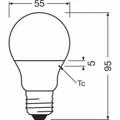 OSRAM Standaard Matte LED-lamp Met Koellichaam - 5,4W Equivalent 40W E27 - Warm Wit -LAMPEN Winkel 3444035 712ba2bb