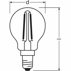 OSRAM Bolvormige LED-lamp Met Helder Filament - 1.5W Equivalent 15W E14 - Warm Wit -LAMPEN Winkel 3444100 af0e5017