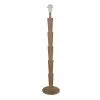Clayre & Eef Vloerlamp Ø 17x80 Cm Bruin Hout Rond Staande Lamp Bruin Staande Lamp
