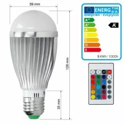 ECD GERMANY LED-lamp E27 9 Watt RGB -LAMPEN Winkel 3607485 90497b3c
