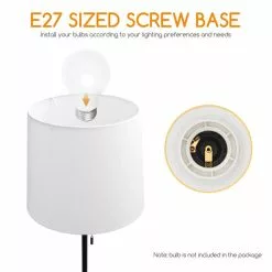 Aigostar 13AT3 - Vloerlamp - Woonkamer - Staande Lamp - Leeslamp - E27 Fitting - Wit -LAMPEN Winkel 3665119 9465d48e