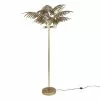 Clayre & Eef Vloerlamp Palm Ø 100x193 Cm Goudkleurig Ijzer Staande Lamp Goudkleurig Staande Lamp