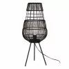 Clayre & Eef Vloerlamp Ø 20x59 Cm Zwart Ijzer Staande Lamp Zwart Staande Lamp