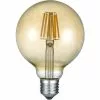 BES LED LED Lamp - Filament - Trion Globin - E27 Fitting - 8W - Warm Wit 2700K - Dimbaar - Amber - Glas