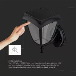 V-tac VT-982 Sevilla Solar Wandlamp – Zonne-energie – LED Lamp - 2 -LAMPEN Winkel 3788880 6189ed2b