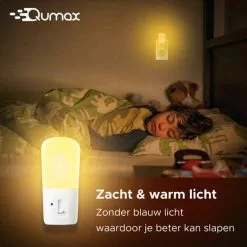Qumax LED Nachtlampje Stopcontact 4 Stuks - Dimbare Nachtlampjes Met Sensor - Nachtlampje Babykamer - Nacht Lamp - Dag E -LAMPEN Winkel 3816830 692751c9