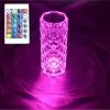 Merkloos Crystal Led Touch Lamp - Oplaadbaar Met Afstandsbediening