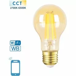 BES LED LED Lamp - Smart LED - Aigi Rixona - Bulb A60 - 6W - E27 Fitting - Slimme LED - Wifi LED + Bluetooth - Aanpasbare Kleur -LAMPEN Winkel 3823754 565e5a45