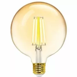 BES LED LED Lamp - Smart LED - Aigi Rixona - Bulb G125 - 6W - E27 Fitting - Slimme LED - Wifi LED + Bluetooth - Aanpasbare Kleur