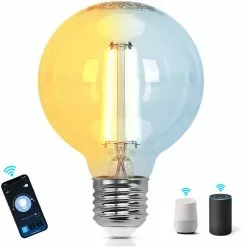 BES LED LED Lamp - Smart LED - Aigi Rixona - Bulb G80 - 6W - E27 Fitting - Slimme LED - Wifi LED + Bluetooth - Aanpasbare Kleur -LAMPEN Winkel 3823760 3371074d