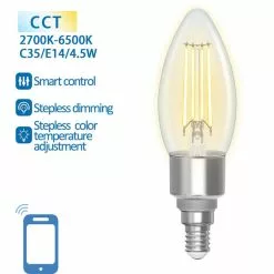 BES LED LED Lamp - Filament - Smart LED - Aigi Delano - Bulb C35 - 4.5W - E14 Fitting - Slimme LED - Wifi LED + Bluetooth - -LAMPEN Winkel 3823774 f8b8c512