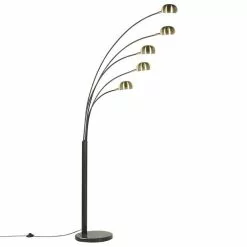 Beliani FLINDERS - Staande Lamp-Zwart-Metaal