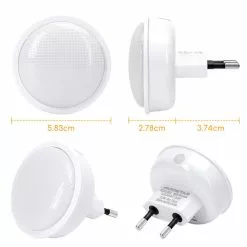 Aigostar 10BA4 - 2 Stuks LED Nachtlampje Stopcontact - Dimbare Nachtlampjes Met Sensor - Nacht Lamp - Wit - 65,2 Mm -LAMPEN Winkel 3883040 5210d9f1