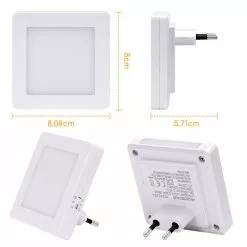 Aigostar 10B9V - LED Nachtlampje Stopcontact 2 Stuks - Dag/Nacht Sensor - Nachtlampje Babykamer - Nacht Lamp - Wit -LAMPEN Winkel 3883041 a344bfd1