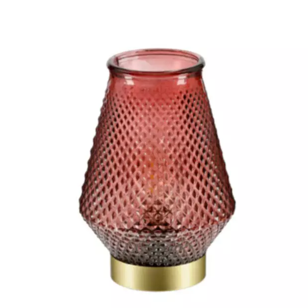 CASA DI ELTURO LED-lamp Ella – Bordeaux Rood – Goud – Werkt Op Batterijen (incl. Lamp) – Ø13 X18 Cm 1 CASA DI ELTURO LED-lamp Ella – Bordeaux Rood – Goud – Werkt Op Batterijen (incl. Lamp) – Ø13 X18 Cm