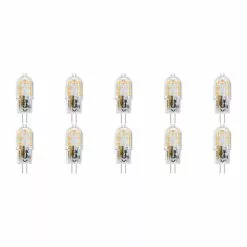 Velvalux LED Lamp 10 Pack - G4 Fitting - Dimbaar - 2W - Warm Wit 3000K - Transparant Vervangt 20W