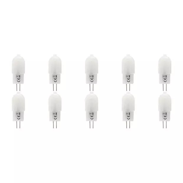 Velvalux LED Lamp 10 Pack - G4 Fitting - Dimbaar - 2W - Helder/Koud Wit 6000K - Melkwit Vervangt 20W 1 Velvalux LED Lamp 10 Pack - G4 Fitting - Dimbaar - 2W - Helder/Koud Wit 6000K - Melkwit Vervangt 20W