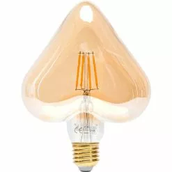 BES LED LED Lamp - Aigi Glow Heart - E27 Fitting - 4W - Warm Wit 1800K - Amber