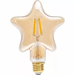 BES LED LED Lamp - Aigi Glow Star - E27 Fitting - 4W - Warm Wit 1800K - Amber